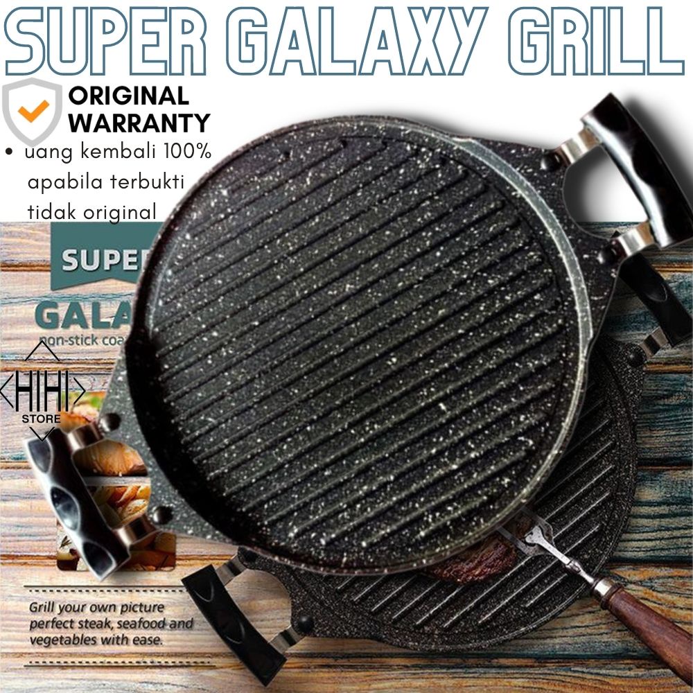 Super Galaxy Grill Marble - Grill Pan Galaxy Marble - Panggangan Bbq Anti Lengket Super Galaxy Grill