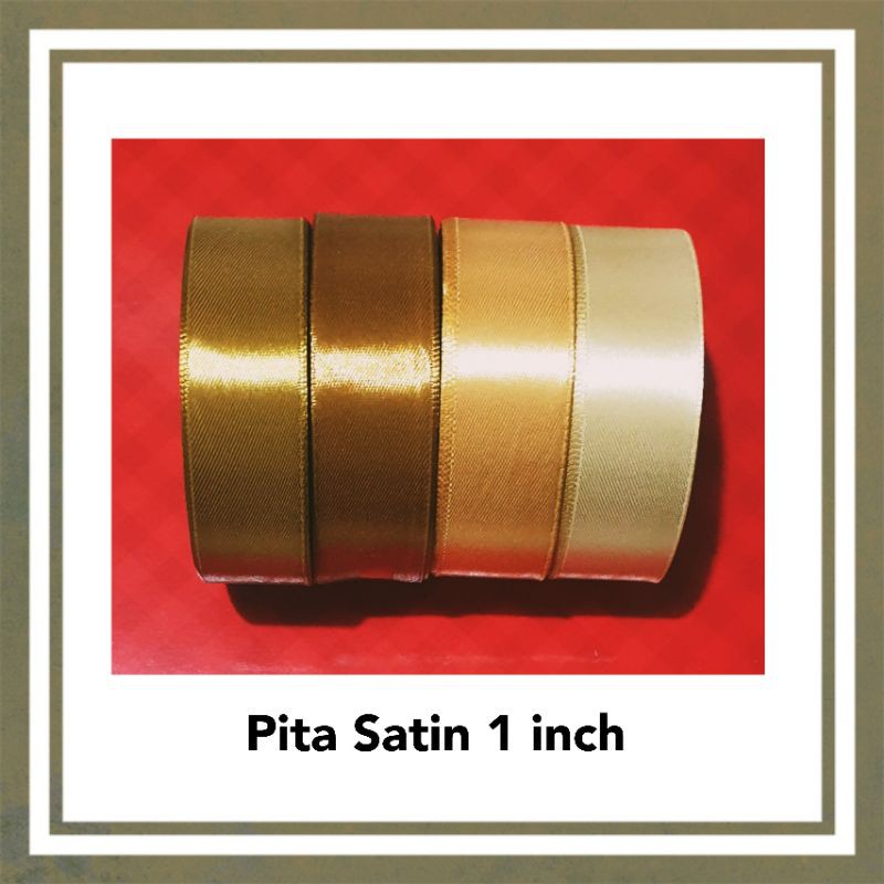 

Pita Satin Pita Saten 1 Inch 2.5cm per meter