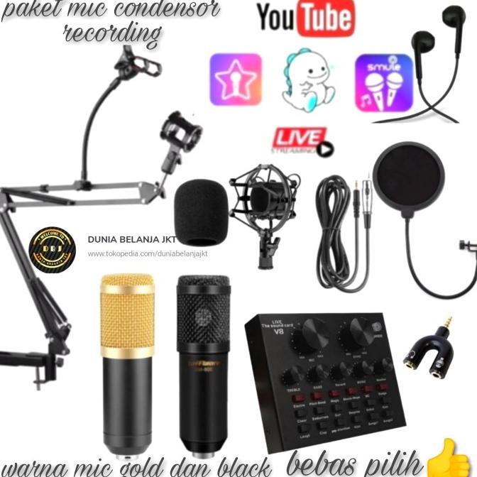 PAKET MICROPHONE RECORDING STUDIO MIC CONDENSOR