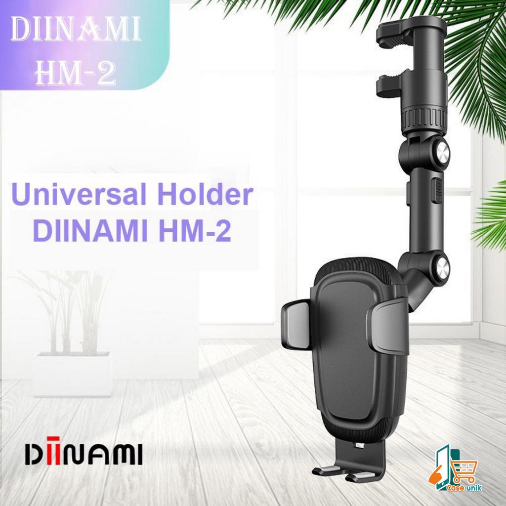 DIINAMI HM-2 CAR PHONE HOLDER REARVIEW MIRROR ADJUSTABLE UNIVERSAL HOLDER putar 360 derajat / Holder mobil di spion multifungsi CS5754