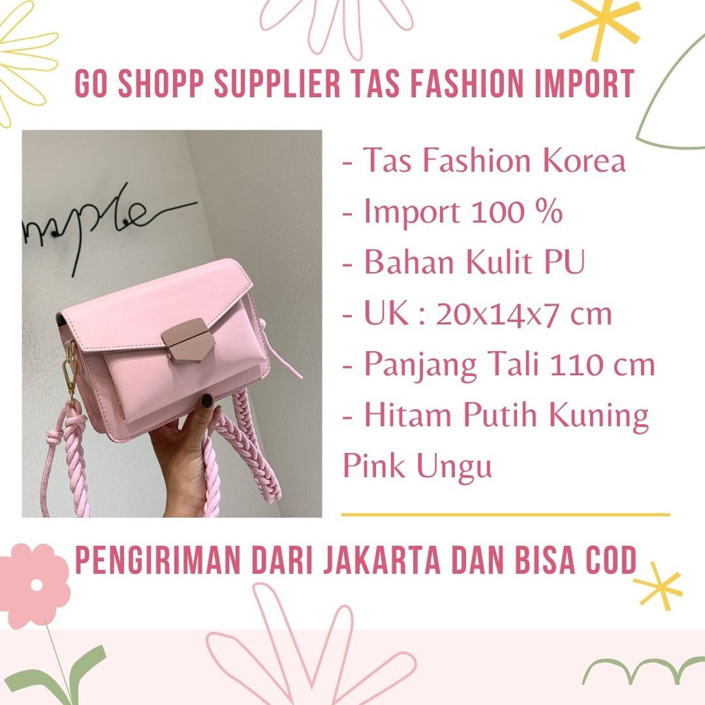 Tas Wanita Import Model Terbaru - Tas Fashion Korea Import - Tas Selempang Model Tali Tambang [SL60]