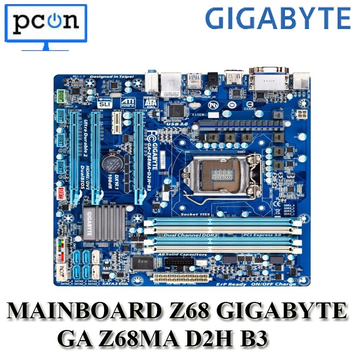 MOBO intel Soket LGA 1155 Z68 GIGABYTE 4Slot RAM Onboard DDR3