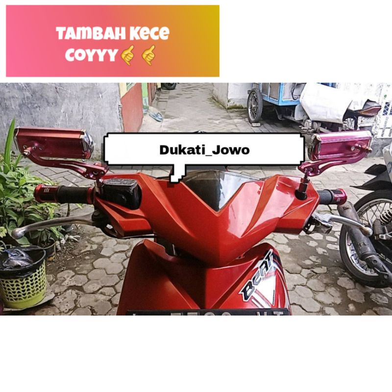 SPION KOTAK MODEL KACA BIRU CNC UNIVERSAL