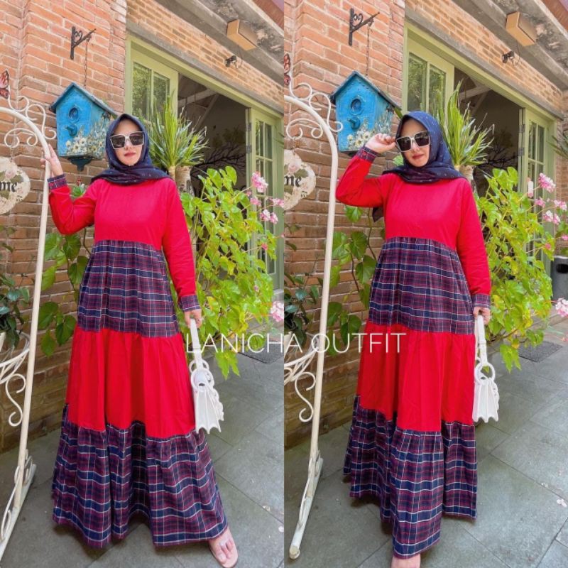 Gamis lanicha outfit kekinian