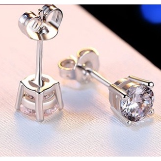 Anting Tusuk Aksen Zircon Untuk Wanita