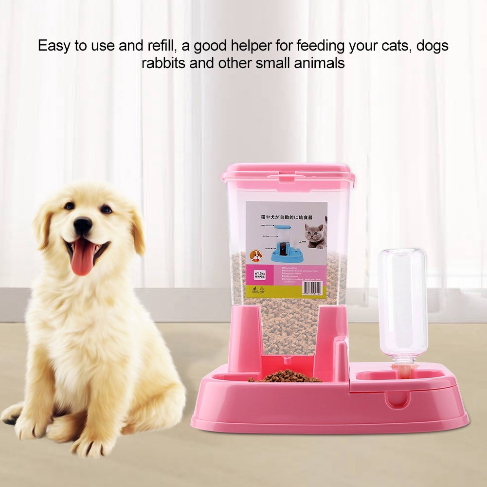 Mall Tempat Makan Anjing atau Kucing Automatic Pet Food Dispenser Wadah Makan peliharaan otomatis  MierrPet Home Blue