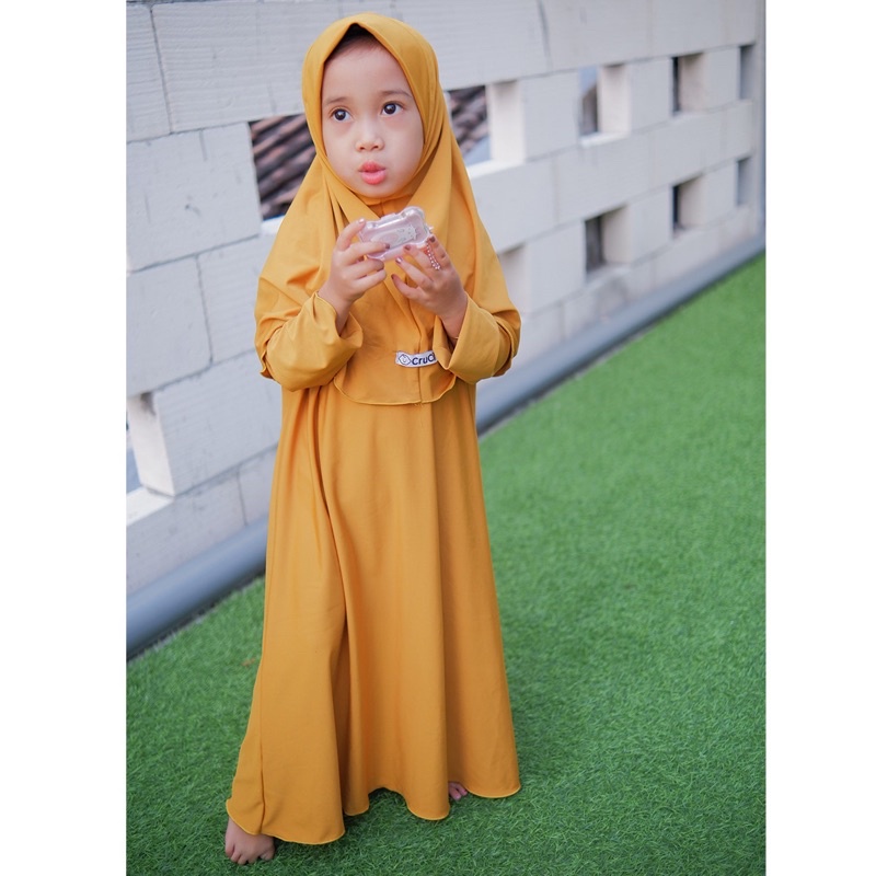 Crucil Jilbab Polos (M, L, XL) 3-8th