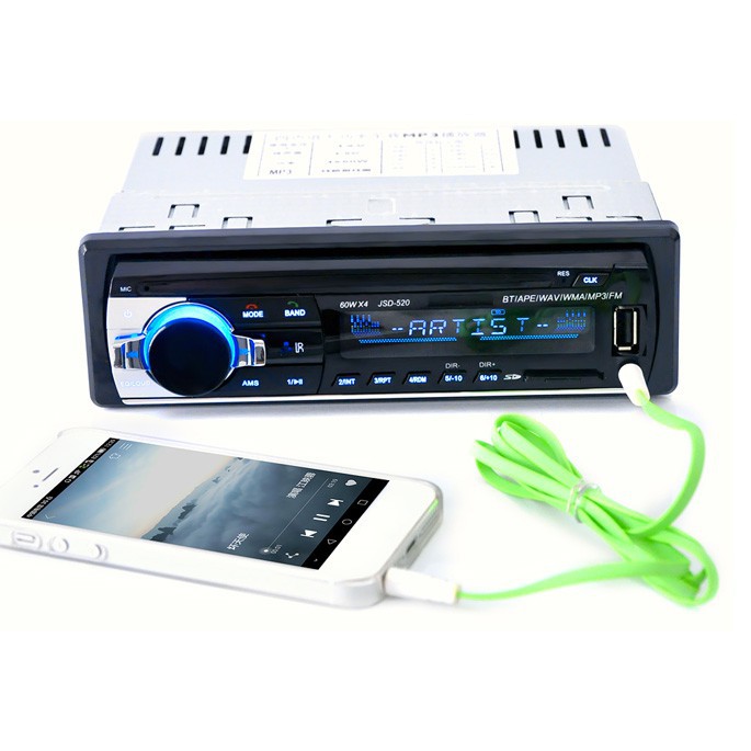 Taffware Tape Audio Mobil Multifungsi Bluetooth USB MP3 FM Radio JSD-520 Grab Medan