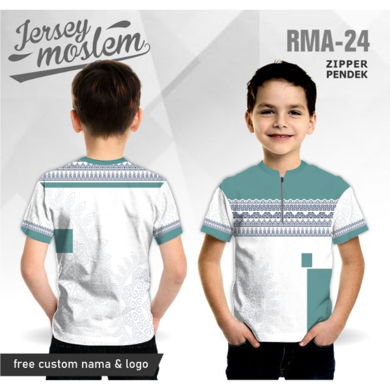 baju koko islami Anak jersey islami