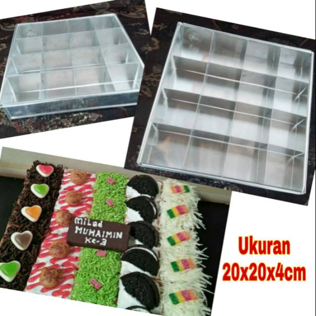 Loyang Sekat Ukuran 20cm Cetakan Kue Bronis Potong Kecil