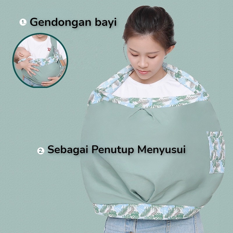 【Debora Mall】Gendongan Bayi Depan 2in1 Multifungsi Baby Carrier Atau Sebagai Penutup Menyusui  Geos Gendongan Bayi Samping