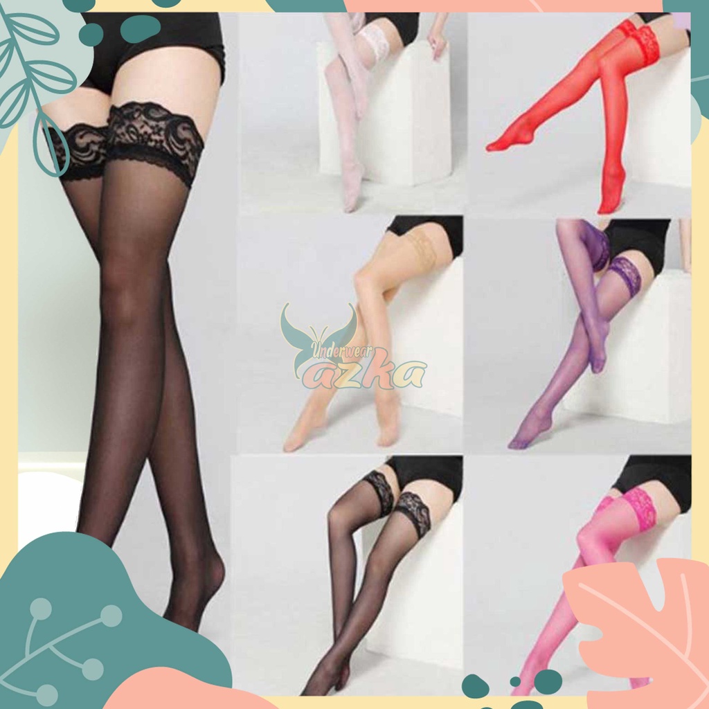 Stocking Tipis Merek Tiantainai|Pakaian Wanita Dewasa|Stocking Renda Sampai Paha