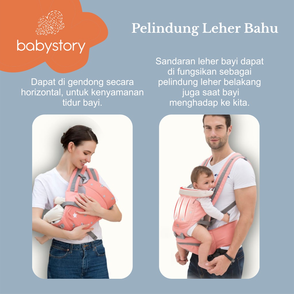 Hipseat Aiebao 11 in 1 multifunction 6634 Original casual hipseat gendongan bayi baby carrier