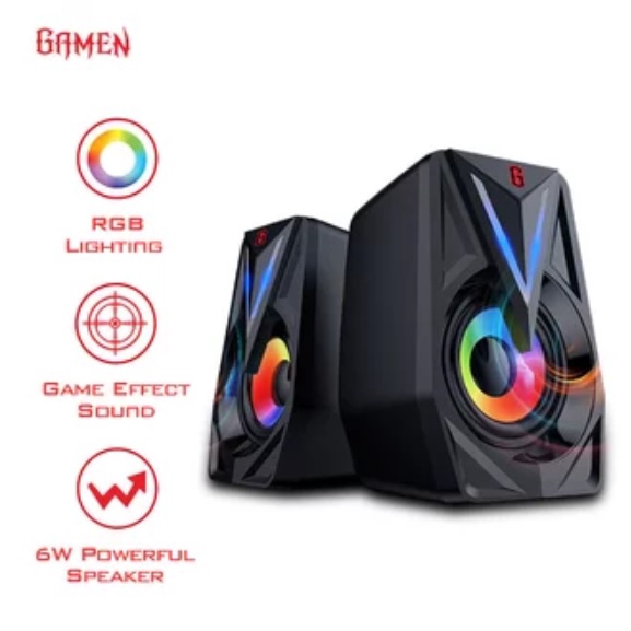 ROBOT GAMEN GS1 GS01 SPEAKER FLECO F07 KOMPUTER MINI SOUND SPEAKER KOMPUTER GAMING GAME RGB PC