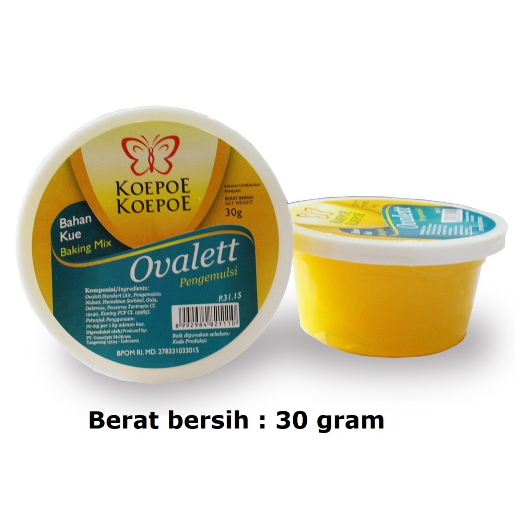 

Koepoe Koepoe Ovalett Pengemulsi 30g-Bahan Kue Baking Mix