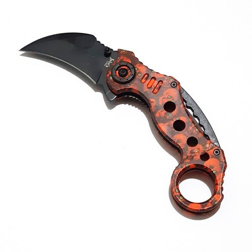 PISAU LIPAT KERAMBIT SOG OUTDOOR P655 - MERAH