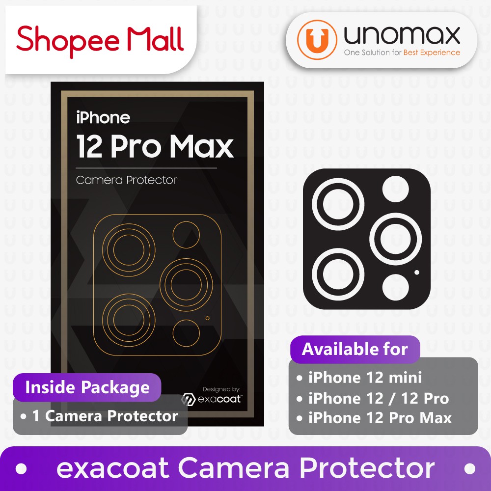 Camera Protector iPhone 12 / iPhone 12 Pro Max / iPhone 12 Pro / iPhone 12 mini Exacoat