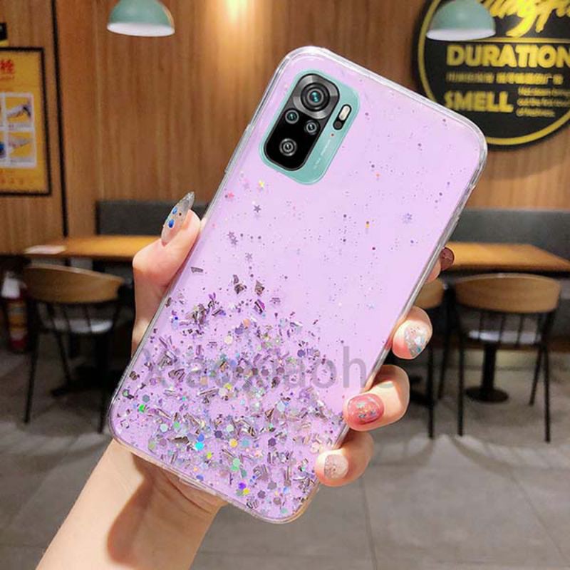 Xiaomi Redmi Note 10 10S Note 10 Pro Casing Softcase Tpu Bahan Premium Glitter Glossy