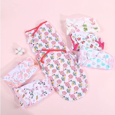 Bedong Bayi topi bayi baby swaddle selimut bayi Swaddle me Instan newborn blanket wrap zip instant swaddle