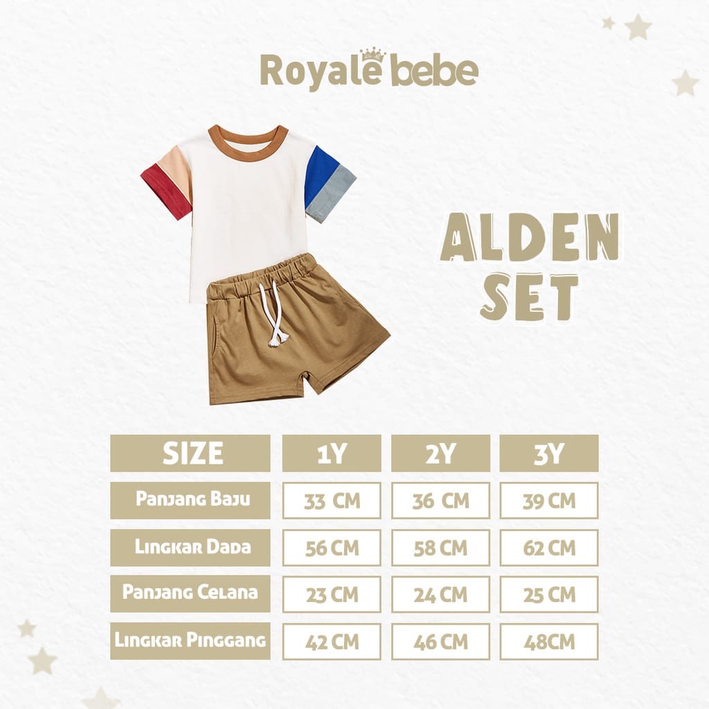 Royale Bebe 1-3y ALDEN SET (RB-AS1-3) - Setelan Pendek Anak