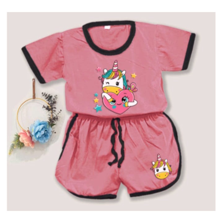 RILLO - Setelan baju playful colour anak karakter poni / setelan anak unisex part