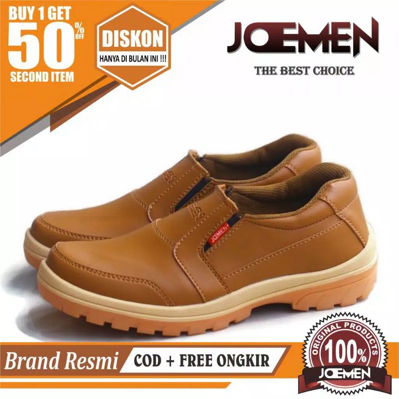 Sepatu Kasual Pria Kulit Original Joemen Trendi Fashion(Bayar Ditempat)