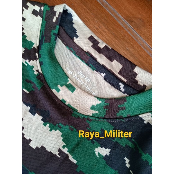 ORI 100%. kaos Dry fit loreng Raider jatah TNI AD 2019.