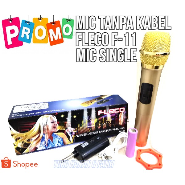 MIC WIRELESS FLECO M-11 PROFESSIONAL WIRELESS MIC TANPA KABEL ORIGINAL / Mic Fleco M 11