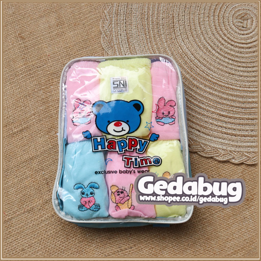 (12pcs) Celana Pop Bayi Happy Tas | Kado Perlengkapan Pakaian Bayi