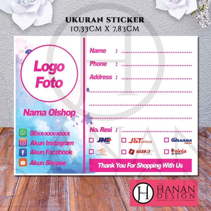 

Stiker Alamat Pengiriman Online Shop Termurah Motif Splash Colour Pink