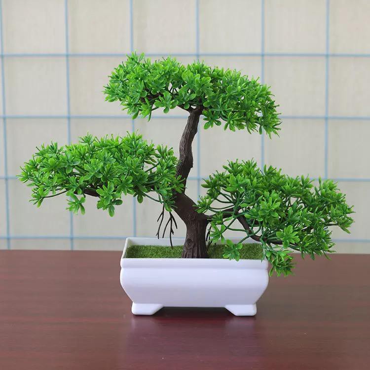 MurmerOfficial Ornamen Tanaman Pohon Bonsai Flower Pot Vas Bunga plastik Buatan Dekorasi Meja Cod R083