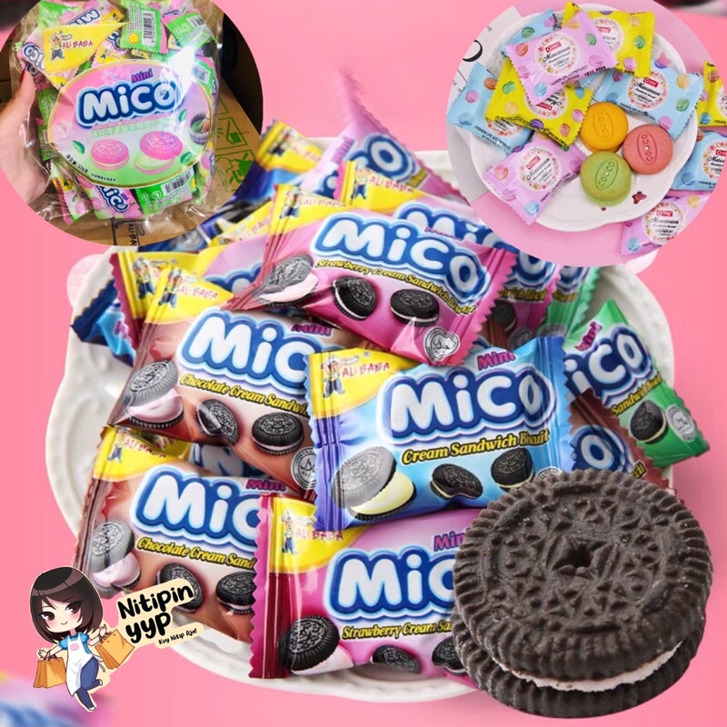 [HRG PER PCS] CoCo MiCo Macaron Sandwich Biscuit - MINI MACARON BISCUIT - Makaron Biskuit Mini LEZAT