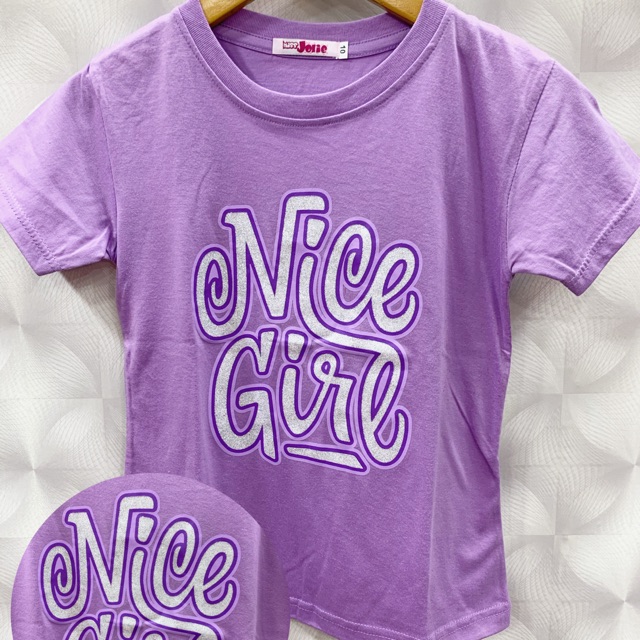 Kaos anak perempuan / pakaian anak kecil nice girl murah usia 3 tahun sampai 5 tahun