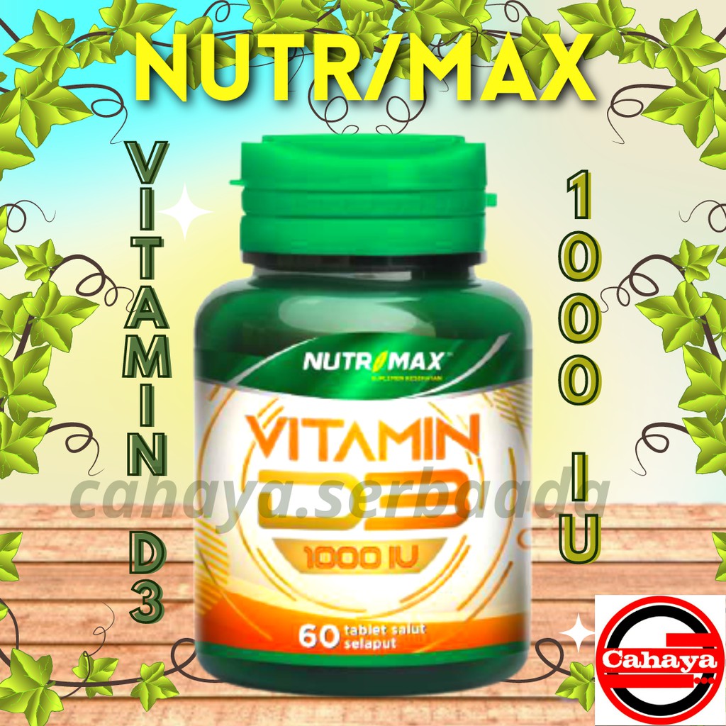 Jual NUTRIMAX Vitamin D3 1000 IU isi 60 tablet Vit D 1000 IU Imunitas