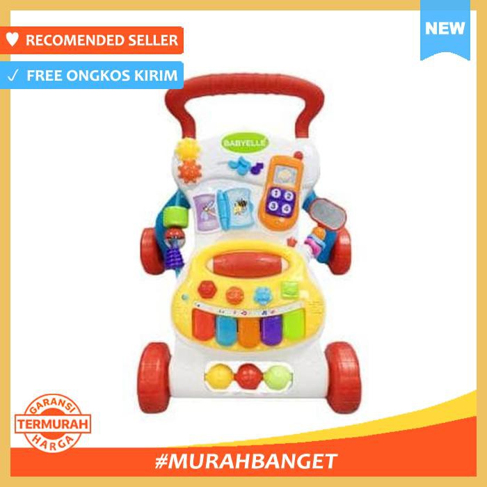 BABY ELLE MUSICAL ACTIVITY WALKER 8 IN 1 BABYELLE RODA MERAH