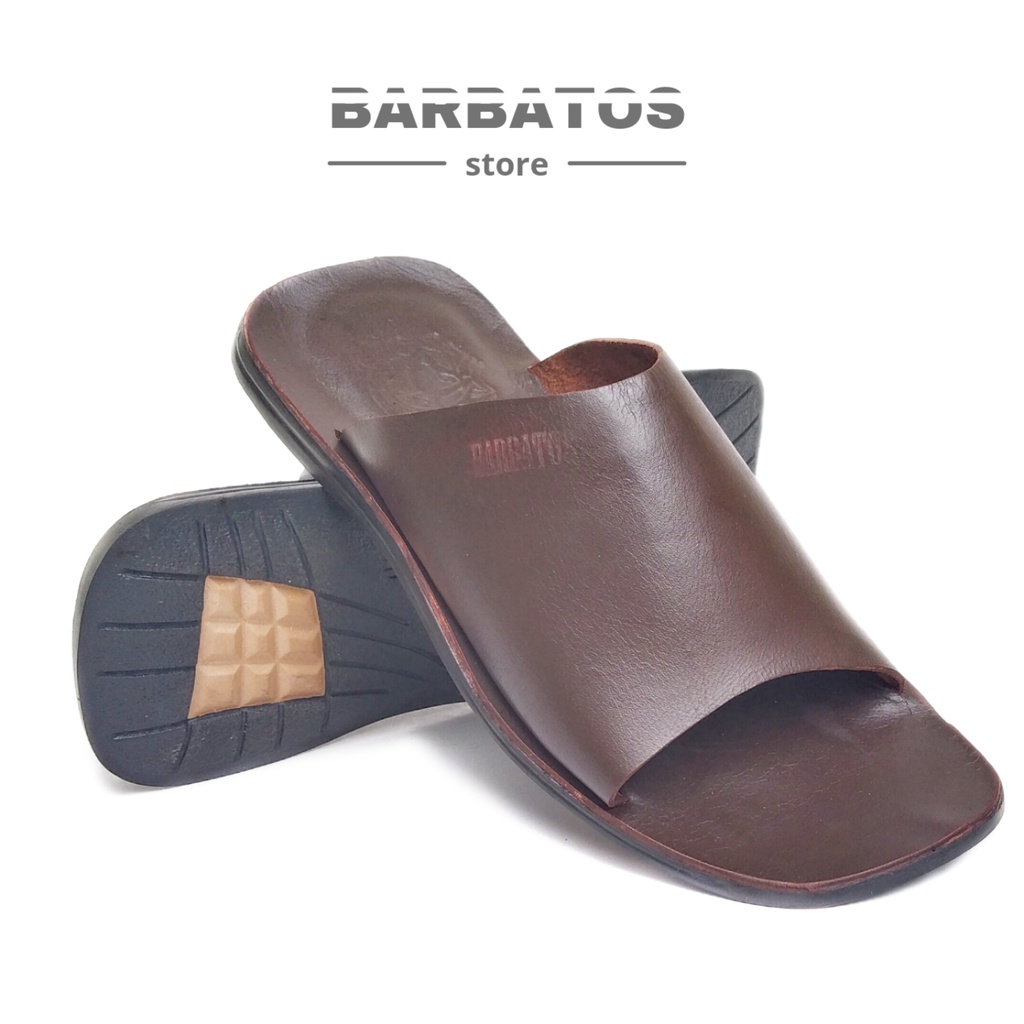 BARBATOS | Sandal Kulit Asli  Kokop Pria | Sandal Kulit Asli Casual | Kokop