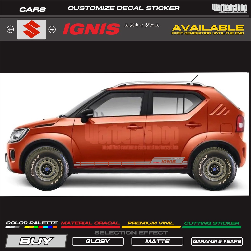 SIDE DECAL SUZUKI IGNIS SILVER 4