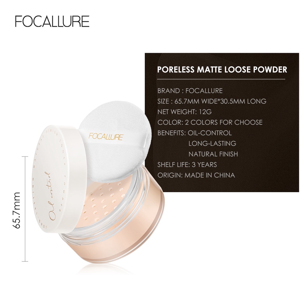 Focallure Loose Powder Focallure Poreless Matte Loose Powder Oil Control Bedak Tabur Focallure Bedak Focallure Perfect Base Oil Control Focallur Focalure Fucallure Focalure Foccalure