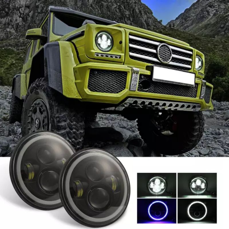 Lampu Daymaker 7 Inch Predator 4 LED , Universal Motor &amp; Mobil Jeep,CB,Harley,RxKing,Megapro,Tiger,Classic, Dll