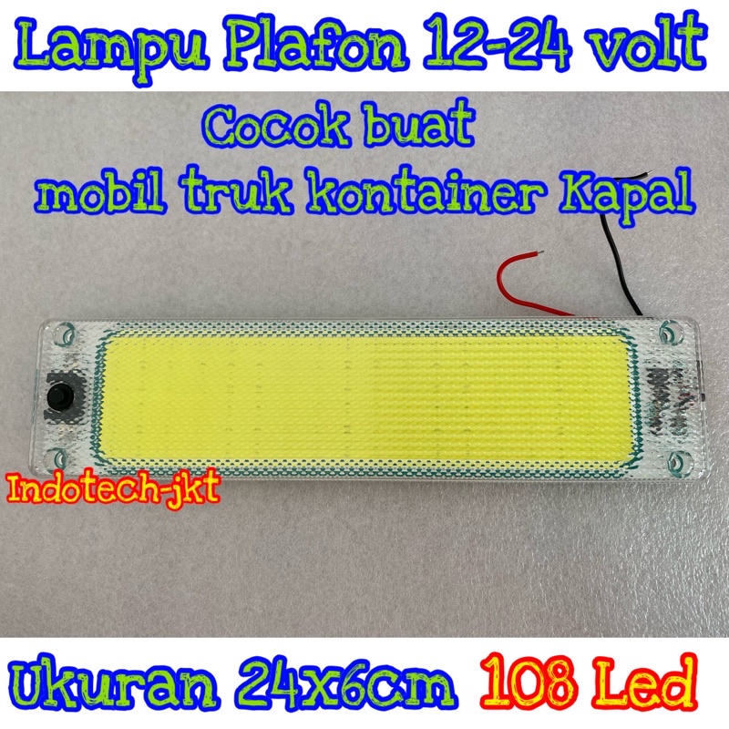 Lampu Plafon Kabin Mobil Truk Kontainer Kapal 12-24 Volt Universal