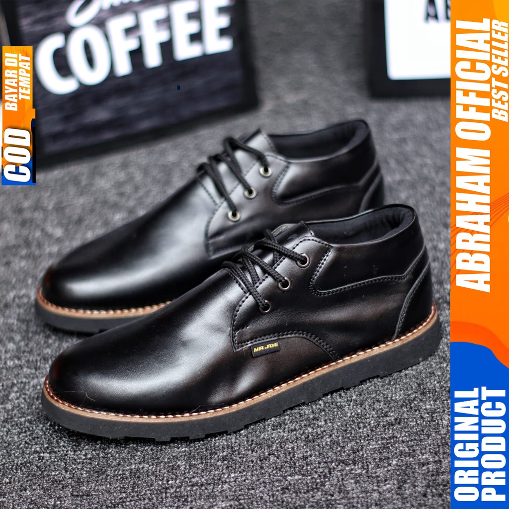 ABRHM X COLE Sepatu Kasual Pria Sepatu Pria Casual Sepatu Casual Cowok/Cowo Kulit PU Sepatu Kerja Kantor Semi Formal Anti Slip Kuliah Kondangan Gaya keren Kekinian Murah Terlaris