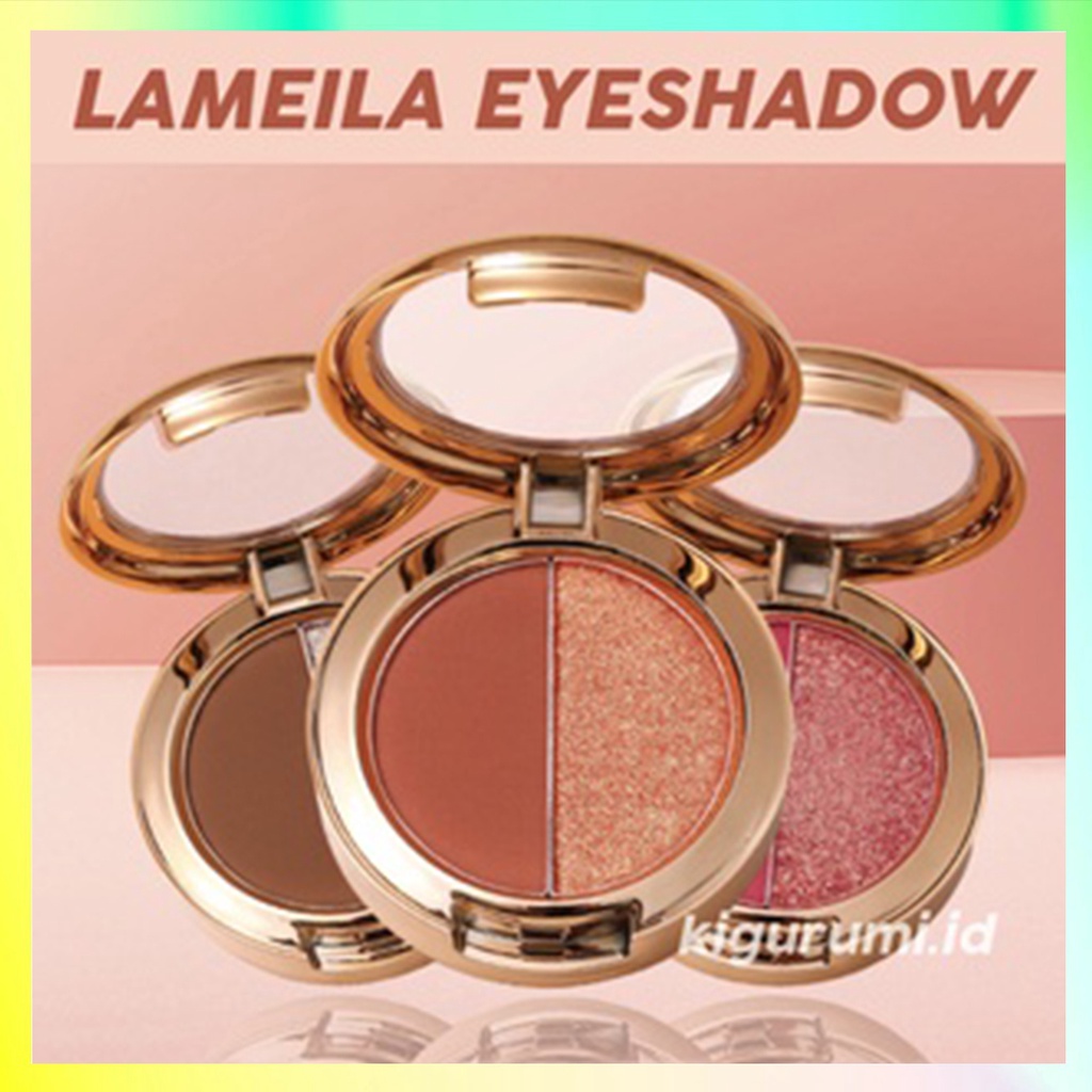 LAMEILA Eyeshadow 2 Warna Kombinasi Highlighter LA165