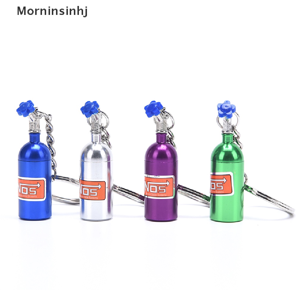 Mornin Gantungan Kunci Mobil Turbo NOS Botol Nitrogen Metal Key Ring Stash Pill Box Storage id