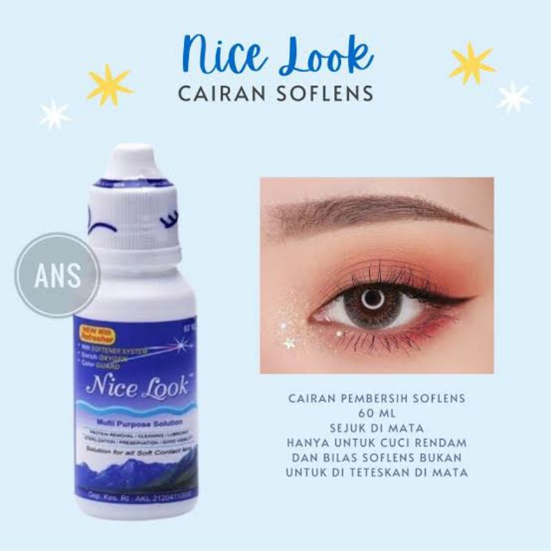 Air Softlens Nice Look 60ml / Nice Look Cairan Softlens