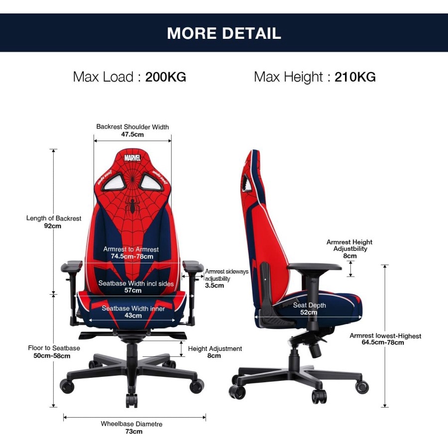 AndaSeat Spiderman Edition Series Premium XL - Gaming Chair