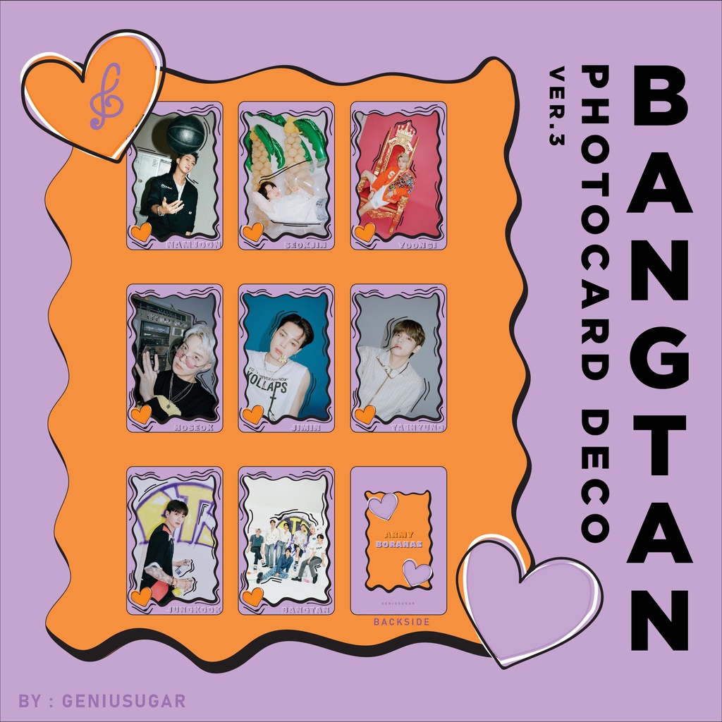 VER. 3 - [BTS] DECO PHOTOCARD BTS KERTAS 310 TEBAL