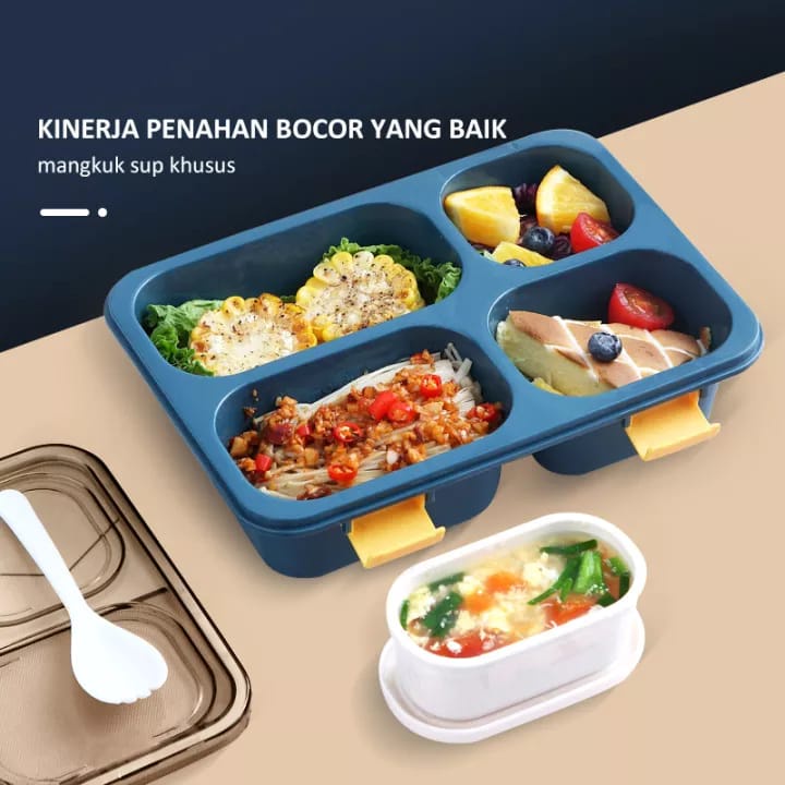 KOTAK MAKAN BERSEKAT TEMPAT MAKAN BPA FREE ANTI TUMPAH