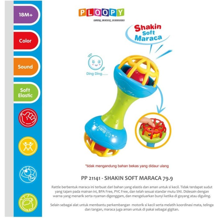 PLOOPY SHAKIN SOFT MARACA PP21141 (MAINAN)