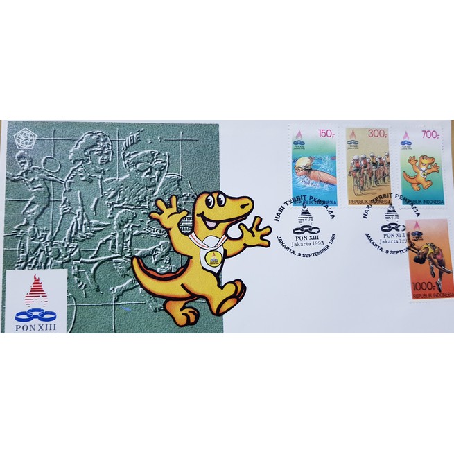 SHP Perangko Indonesia PON XIII di Jakarta. 1993