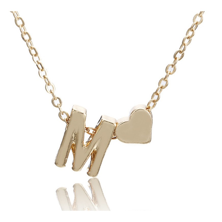 Grosir - K480 (A - M) Kalung Huruf Love Kecil Stainless / Fashion Style / Set Perhiasan Wanita